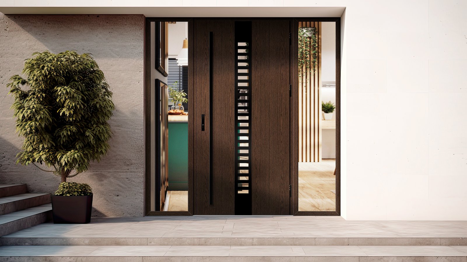 Porta d'ingresso in acciaio Erkado Selters – visualizzazione